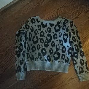 Crew cuts leopard print sweater