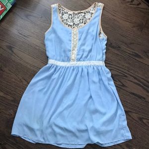 powder blue lace dress
