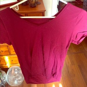 Maroon shirt worn once size:M