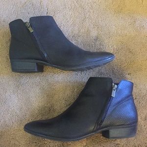 black flat booties