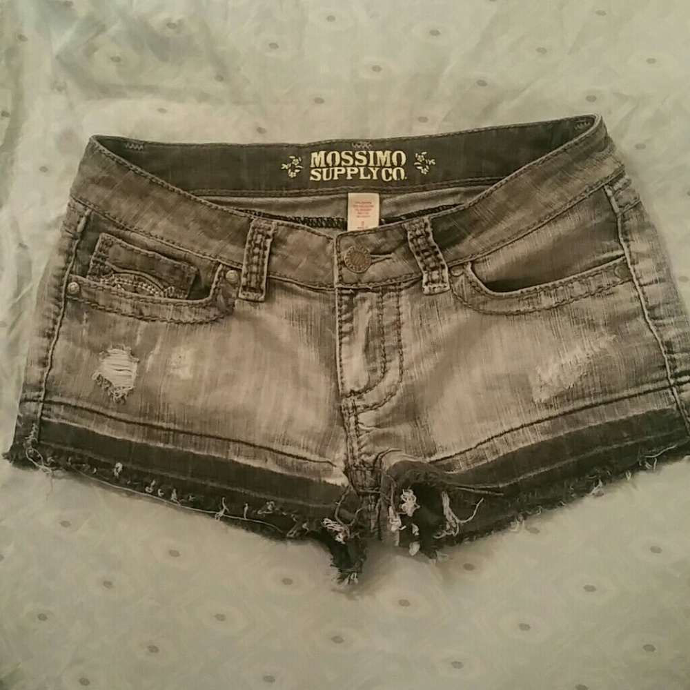 Mossimo black/grey jean shorts