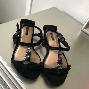 Forever 21 Black Gem Sandals