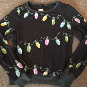 Wildfox Glowing Lights Baggy Beach Jumper Small