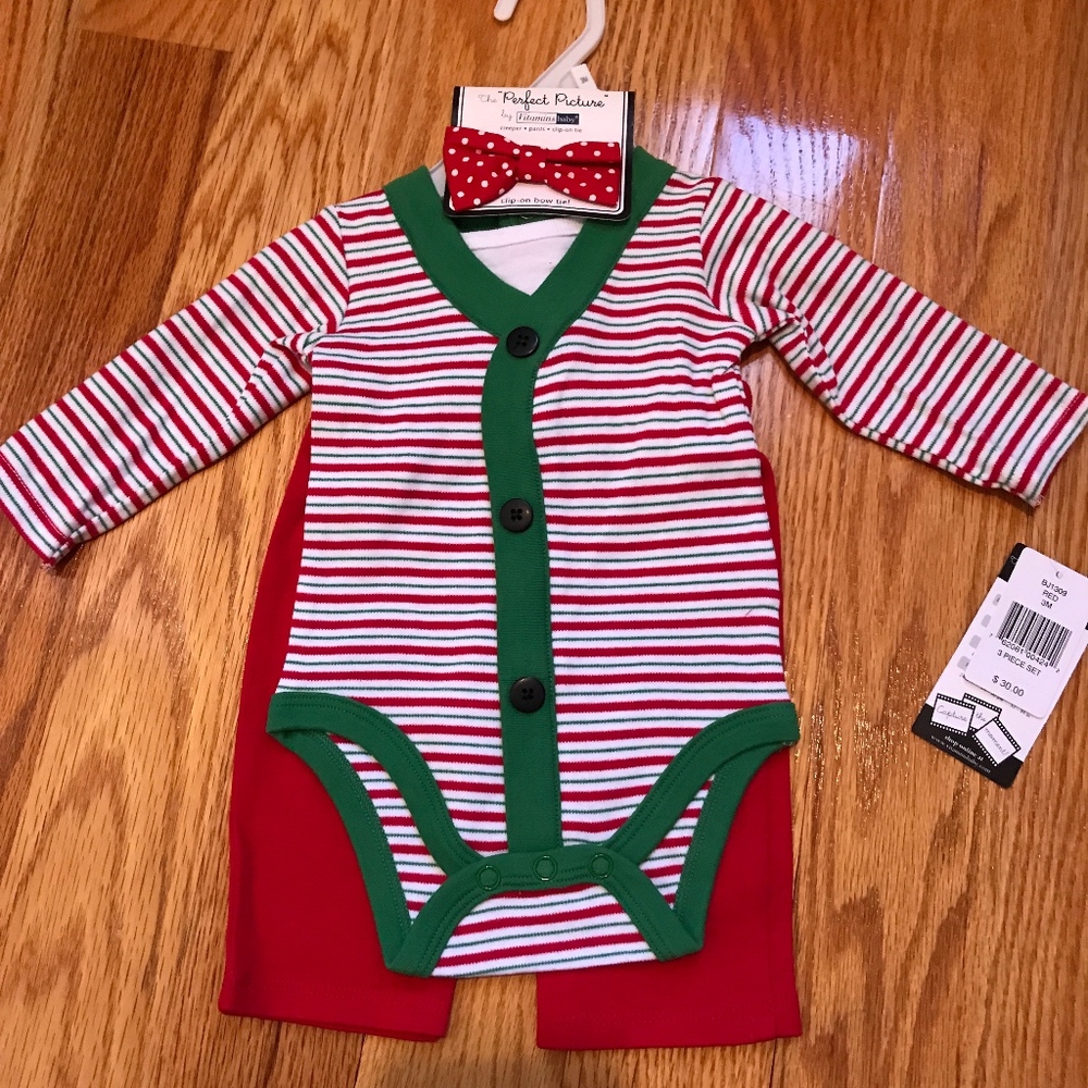 "Little Man" Holiday Outfit for Baby Boy