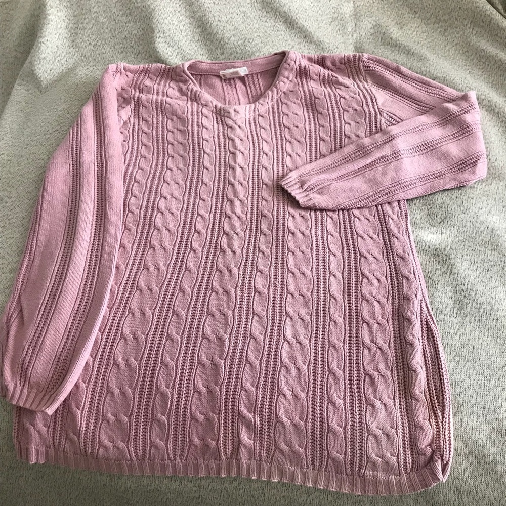White stag sweater . Soft pink