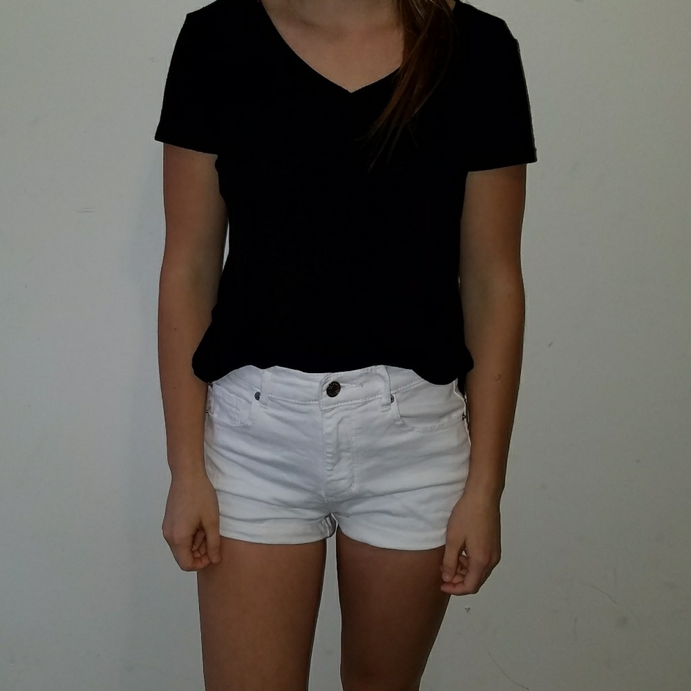 Garage White Jean Shorts