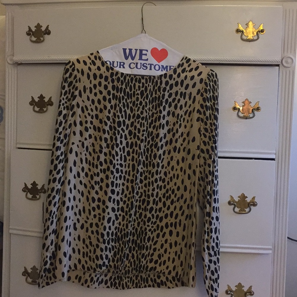 Jcrew size 2 leopard print top, 100% rayon