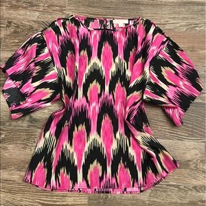 Michael Kors Cold Shoulder Geometric Top