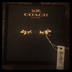 Coach horse and carriage earrings