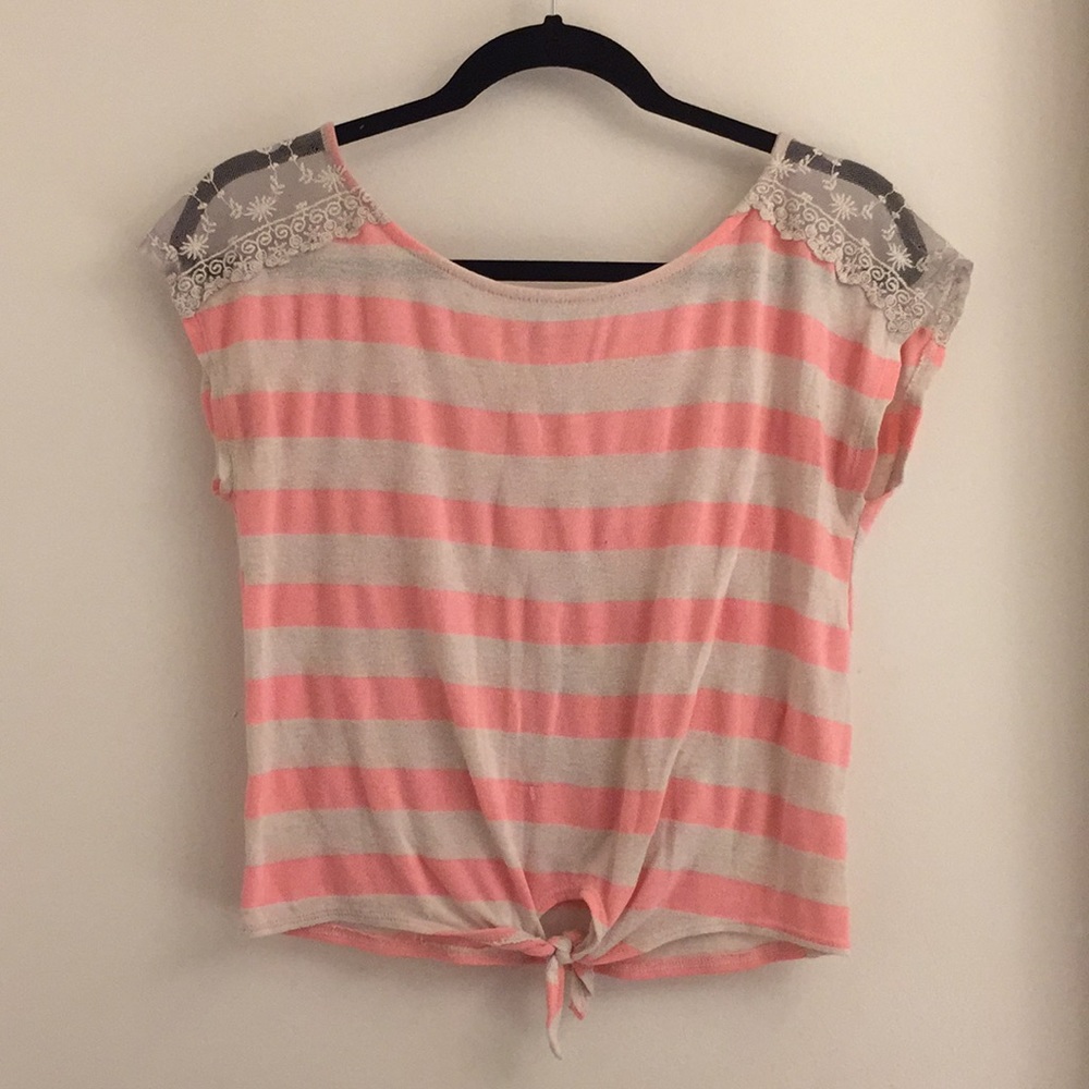 Charlotte Russe Coral Crop Top