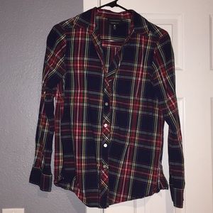 Plaid button down shirt size 6