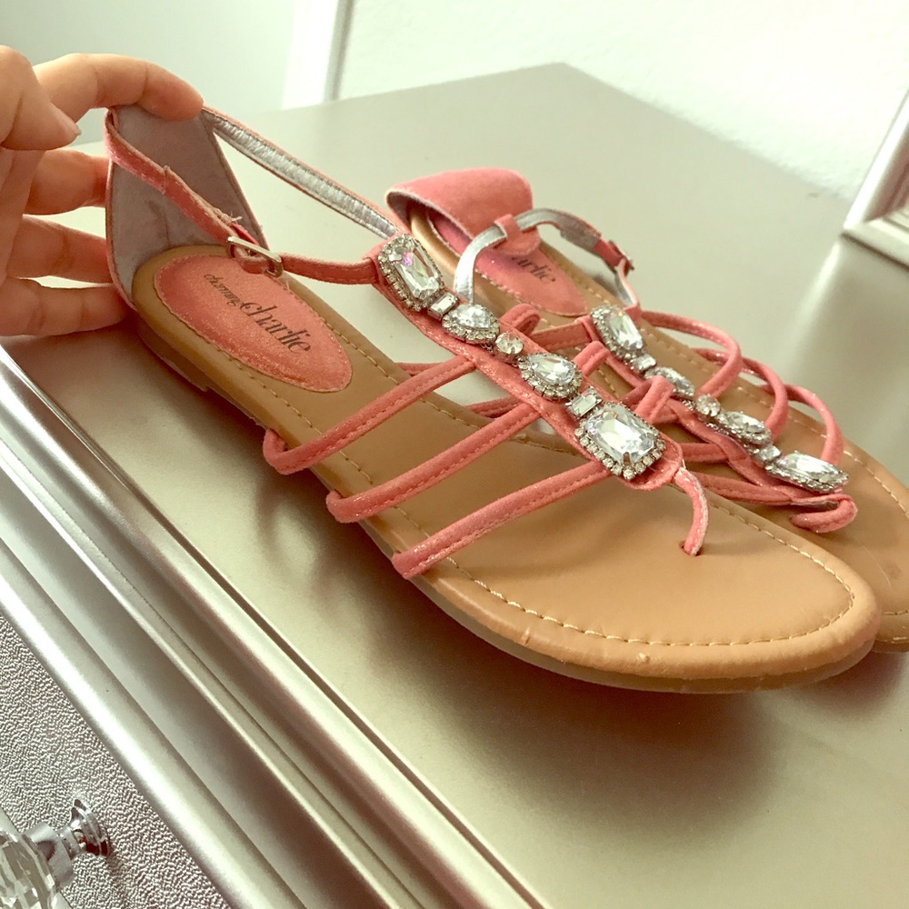 Charming Charlie PINK Gladiator Sandals