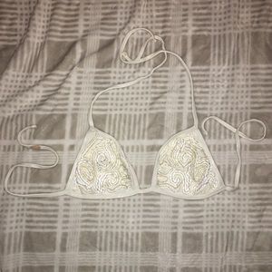 NWOT Beach Bunny Beaded Triangle Top Size S