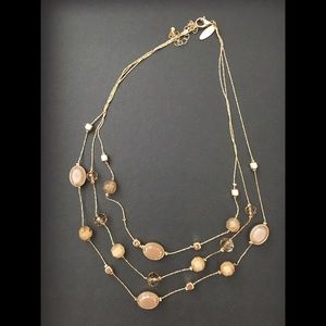 Peach & Gold Necklace