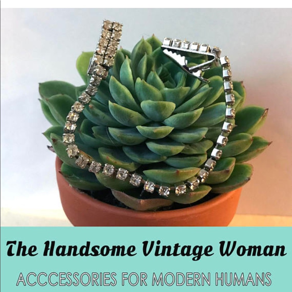 Silver Rhinestone Sweater Clip, Sweater Guard