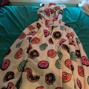 Soft Hooded Donut Robe with Pockets