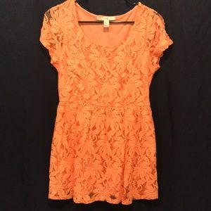Coral Floral Knit Shirt