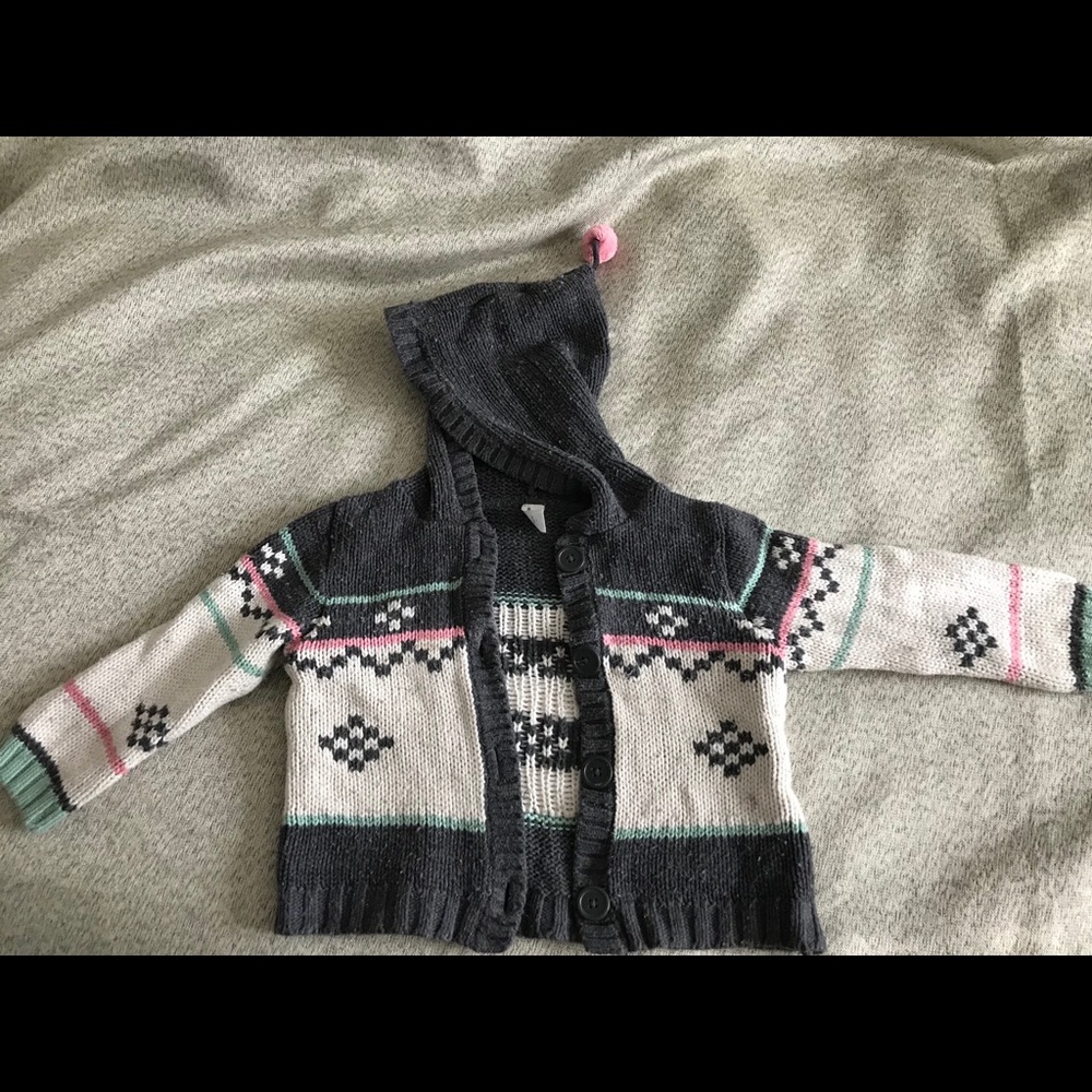 Toddler sweater with hood