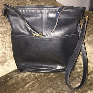 Vintage black leather Coach crossbody