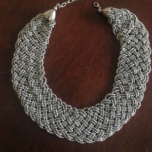 Colombian silver statement necklace