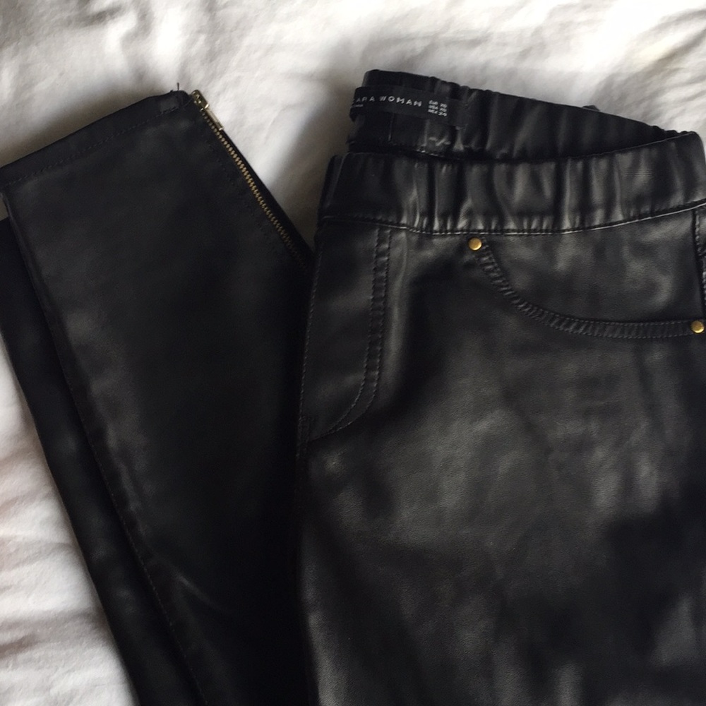 NWOT Zara Faux Leather Pants