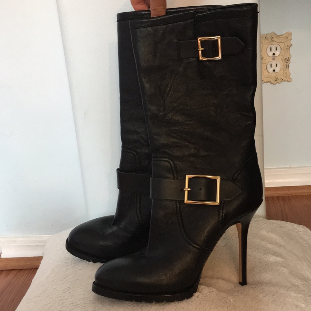 ❤️sold❤️Jimmy choo black motorcycle boots