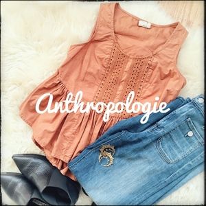 Anthropologie Peplum Top - Small