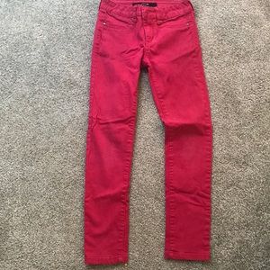 Joes red jeans.