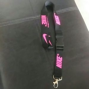 NEW WITHOUT TAGS BLACK & PINK NIKE LANYARD