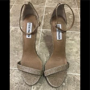Steve Madden Open Toe Glitter Heels