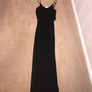 black maxi dress