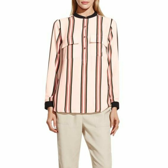 Blouse Vince Camuto Noire Avec Accents Dorés - Taille XS - Occasion Très Bon état