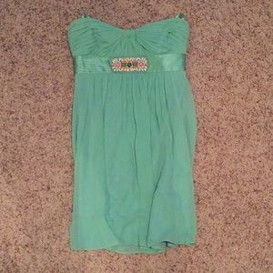 Light green strapless BCBG dress size 0