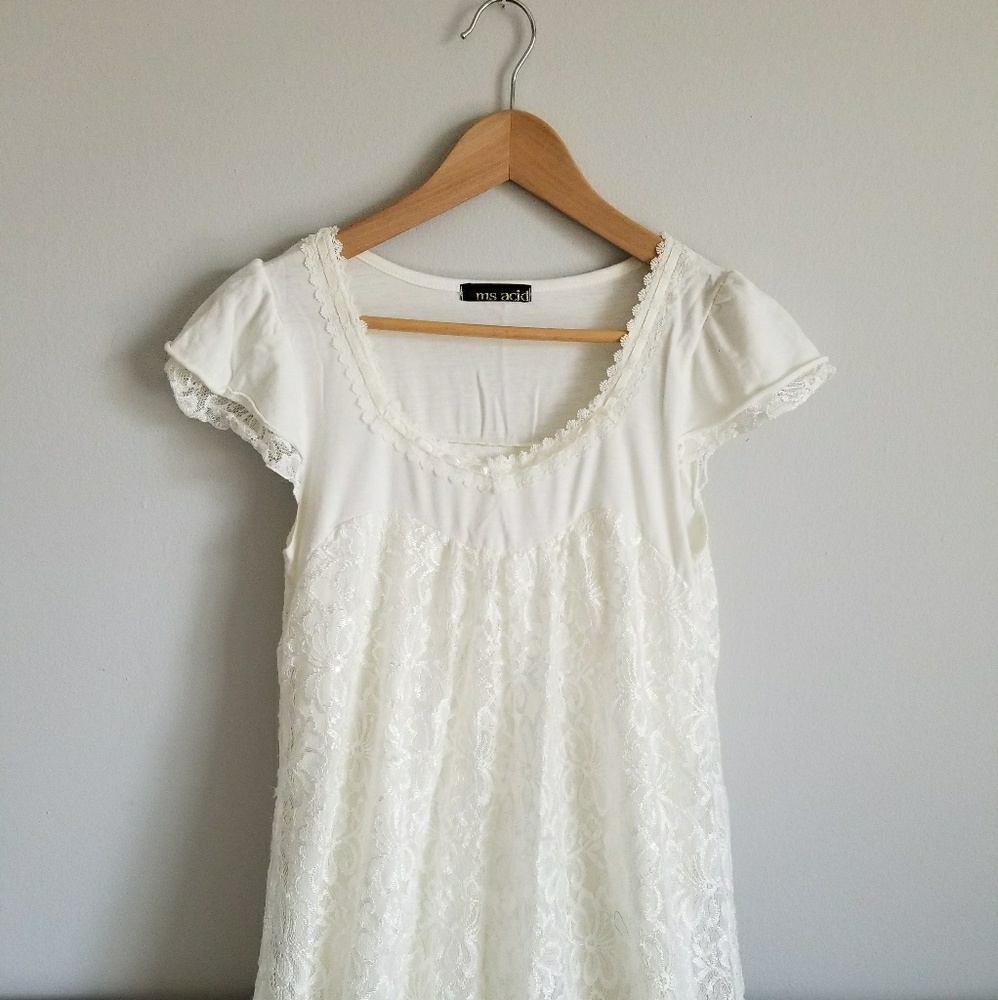 White lace dress