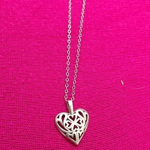 Sterling silver heart pendant necklace