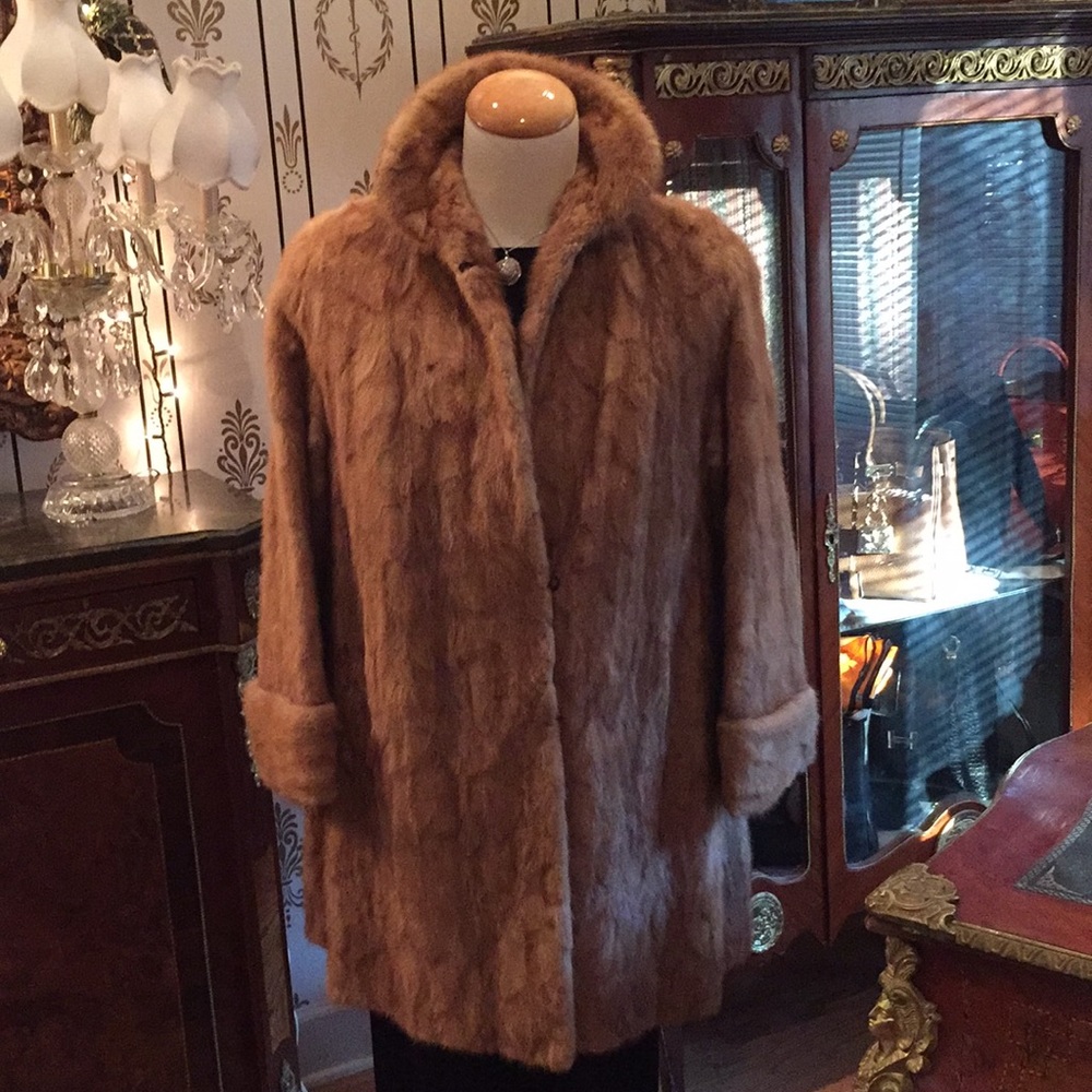 💕Vintage 50’s Swing Mink Coat💕