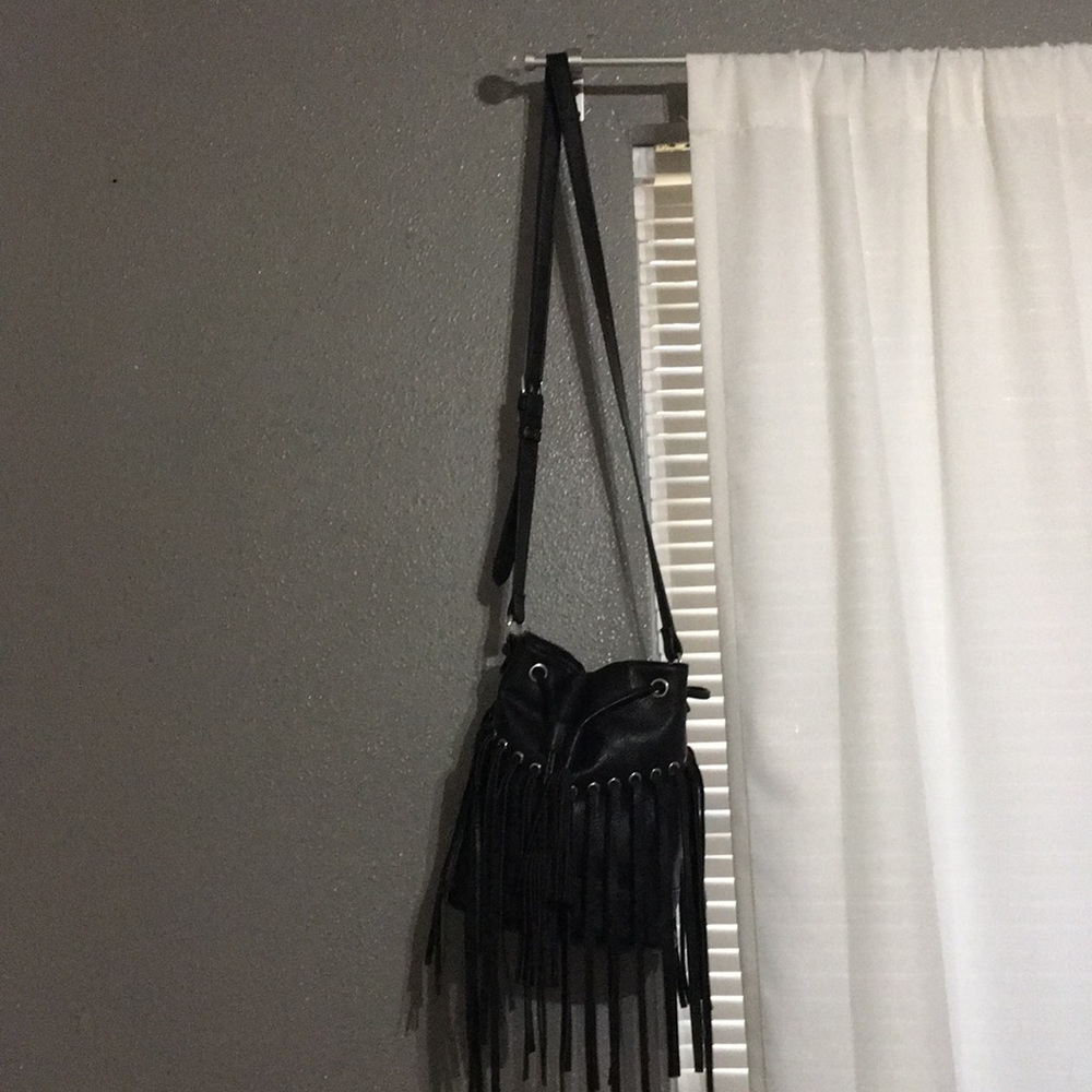 Forever 21 Black faux leather  bucket bag