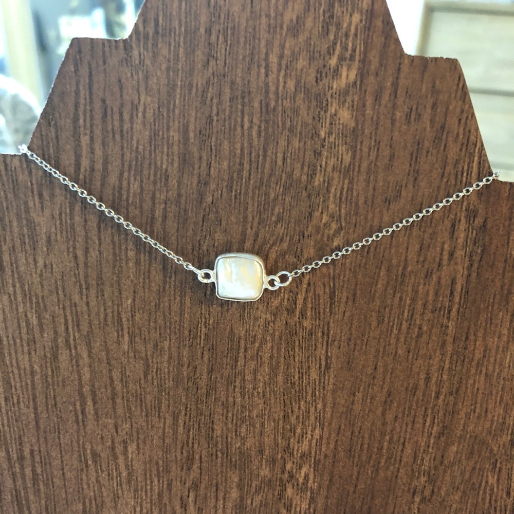Sterling Silver Dainty Pearl Necklace