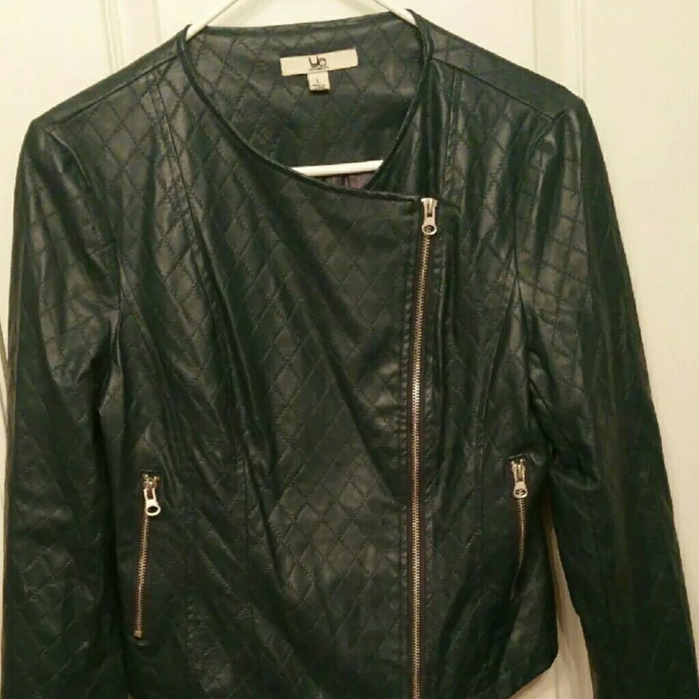 Sz Large blazer cut jacket, midnight teal color