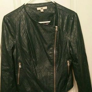 Sz Large blazer cut jacket, midnight teal color