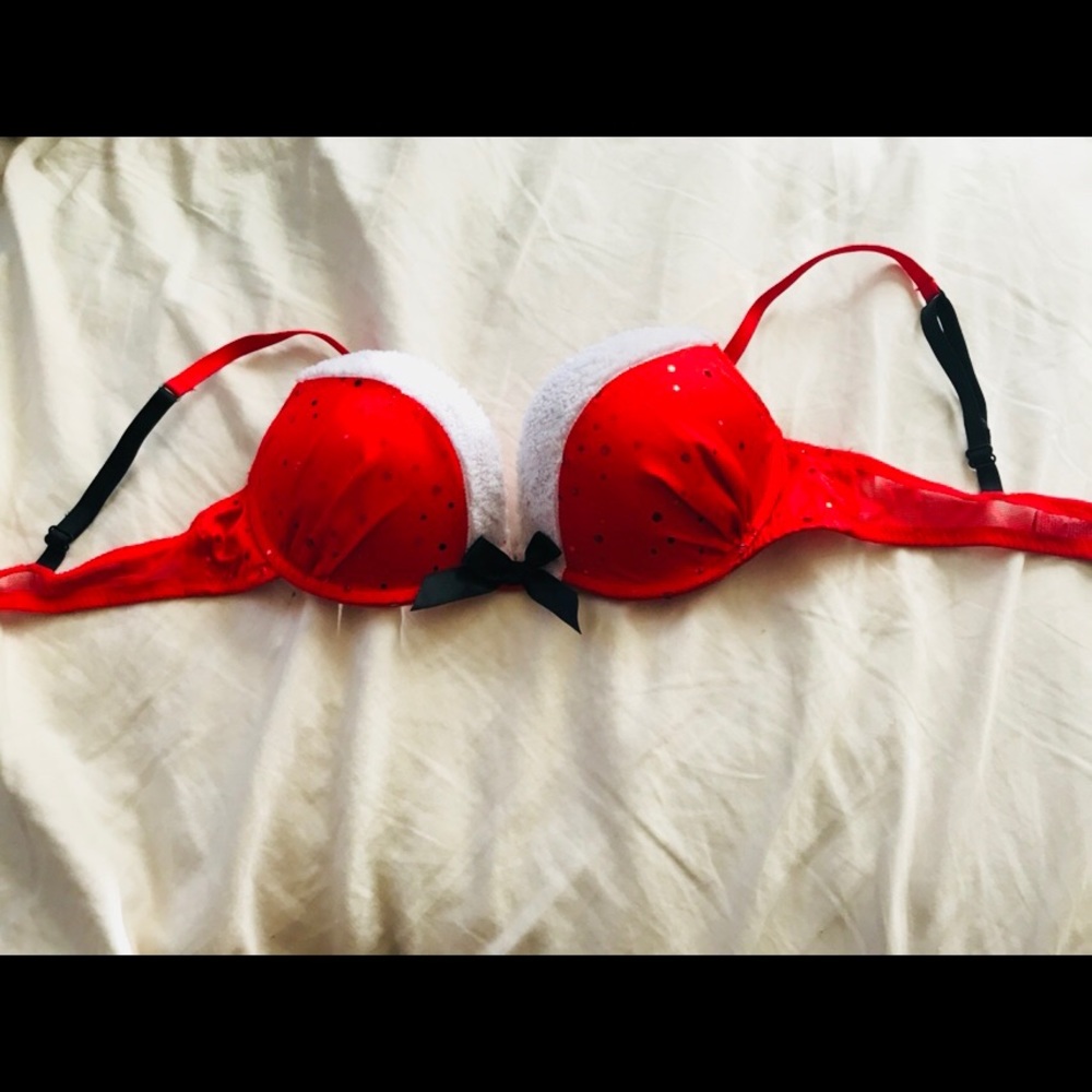 Push Up Bling Christmas Bra 34B