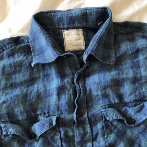 Billy Reid 100% linen shirt M