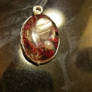 Original handcrafted pendant silver tone