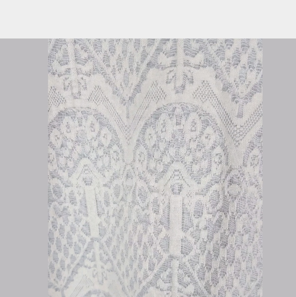 Just Be lace blouse white gray medium - Picture 3 of 5