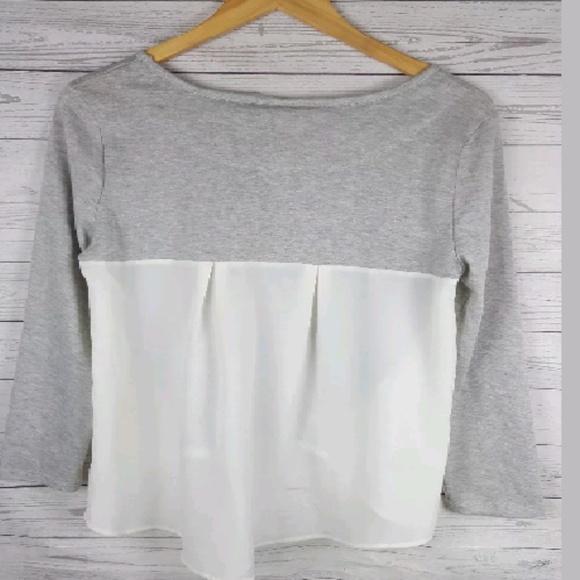Just Be lace blouse white gray medium - Picture 2 of 5