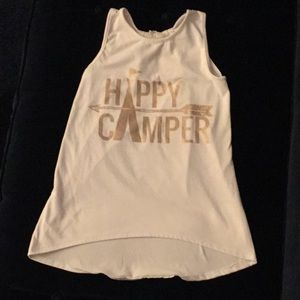 Size 8 between happy camper tank top.