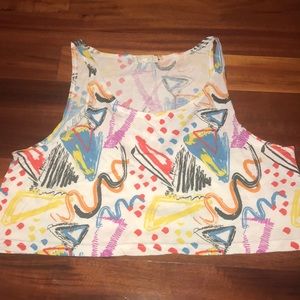 90s print crop top