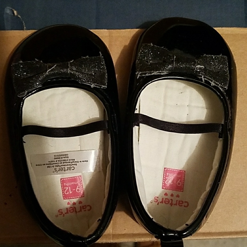 Donated, Black soft crib shoes