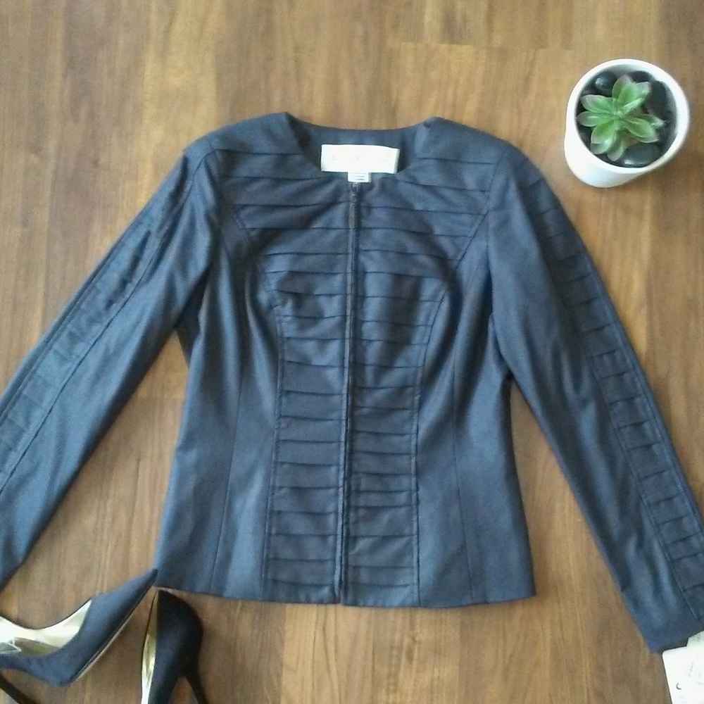 Doncaster Mock Scale Pattern Dark Grey Blazer
