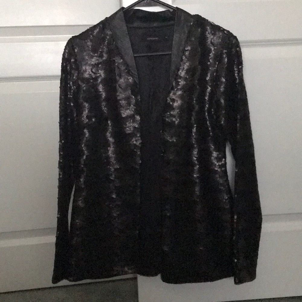 NWOT Black sequined blazer Sophia James